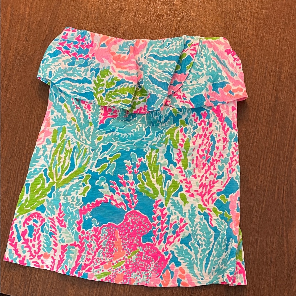 Lilly Pulitzer Pink and Blue Floral Tunic